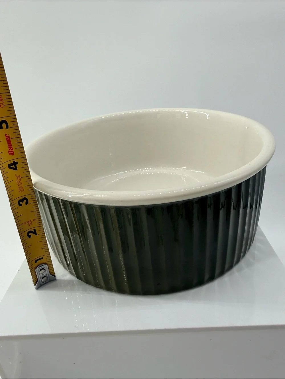 Ceramic Nesting Ramekins Set - Cream and Brown